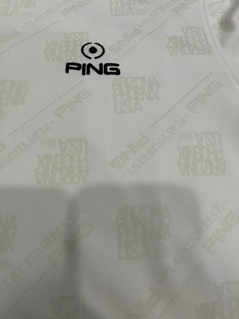 PING APPAREL ゴルフ メンズ バイアスロゴジャカード半袖ポロシャツ