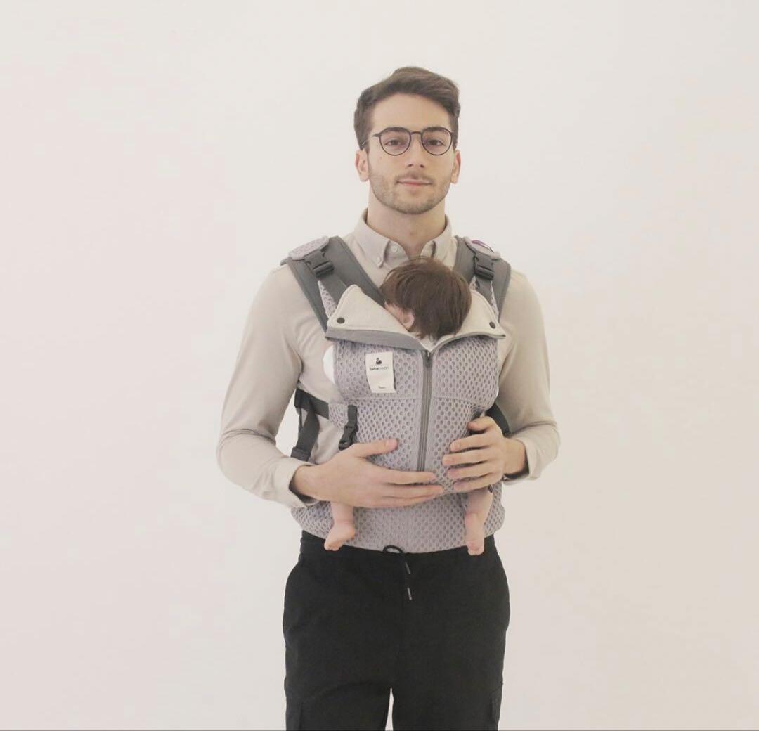 【極美品】ベベスワン 抱っこ紐　シルバーグレー