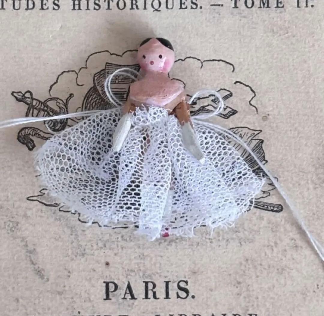 レア極小3.3cm ペグドール　ウッデンドール　アンティークドール