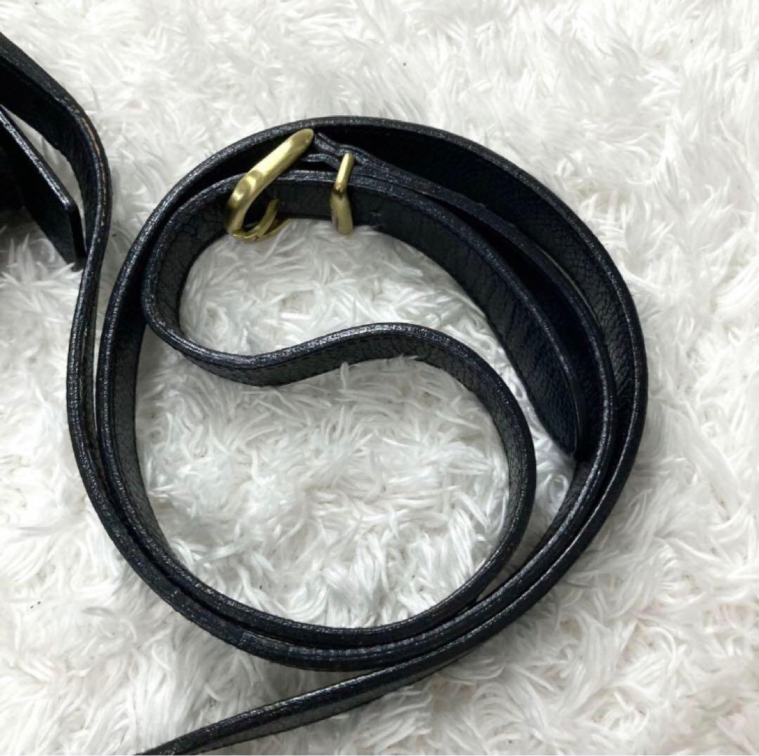 ★美品★ オールドコーチ マディソン 黒 ショルダーバッグ 金具 ターンロック