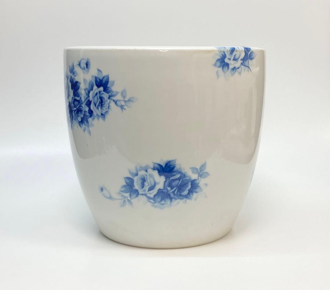 ノリタケ　火鉢　ブルーローズ