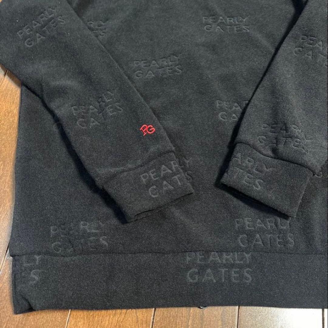 パーリーゲイツ　ロゴパイルJQブラックパーカーサイズ2