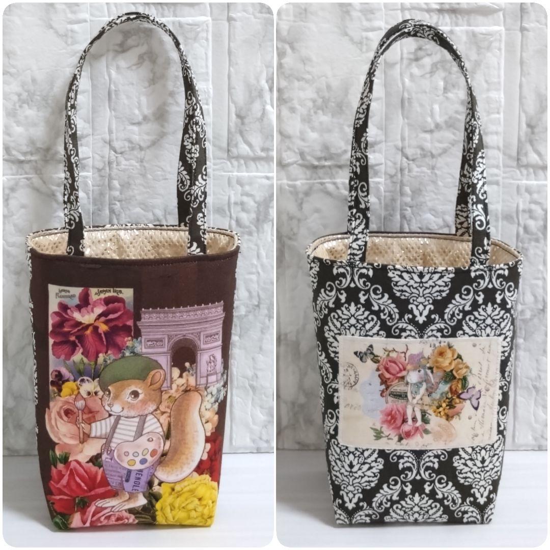 【オーダー品】トートバッグ　巾着バッグ　ドリンクホルダー