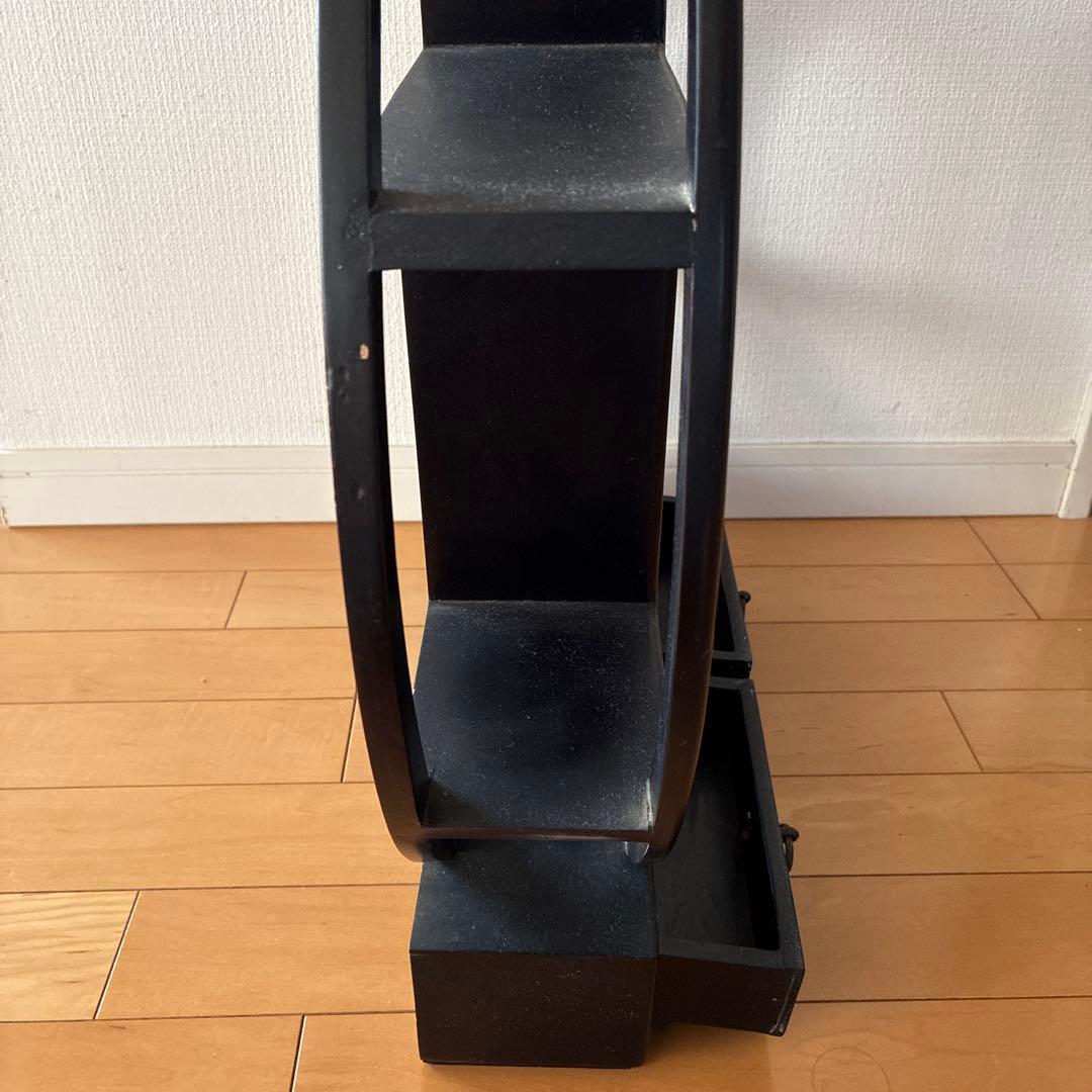 円型アンティーク茶棚