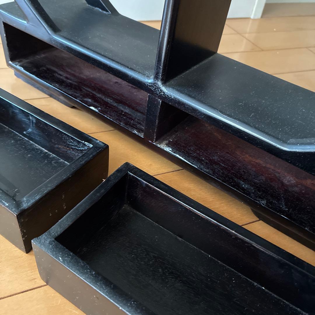 円型アンティーク茶棚