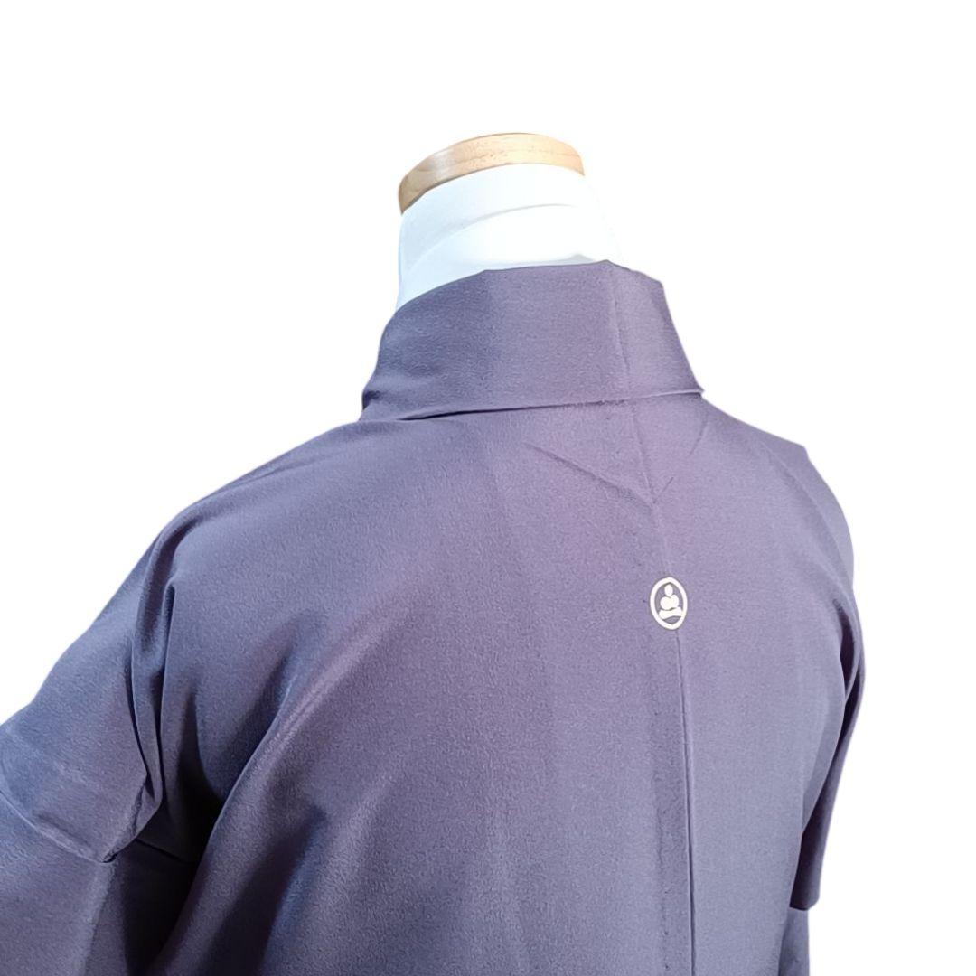 タ*7様 1250 華 単衣 洗える着物 さんび シルック 着物 色無地 紫