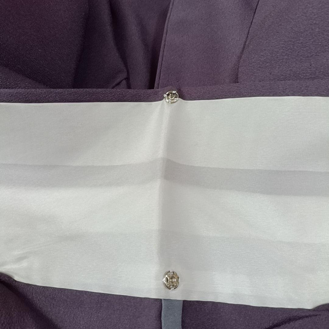 タ*7様 1250 華 単衣 洗える着物 さんび シルック 着物 色無地 紫