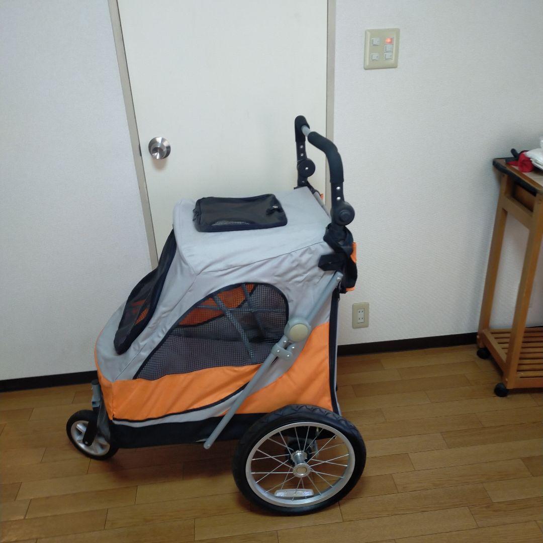 犬用ペットカート オレンジとグレー