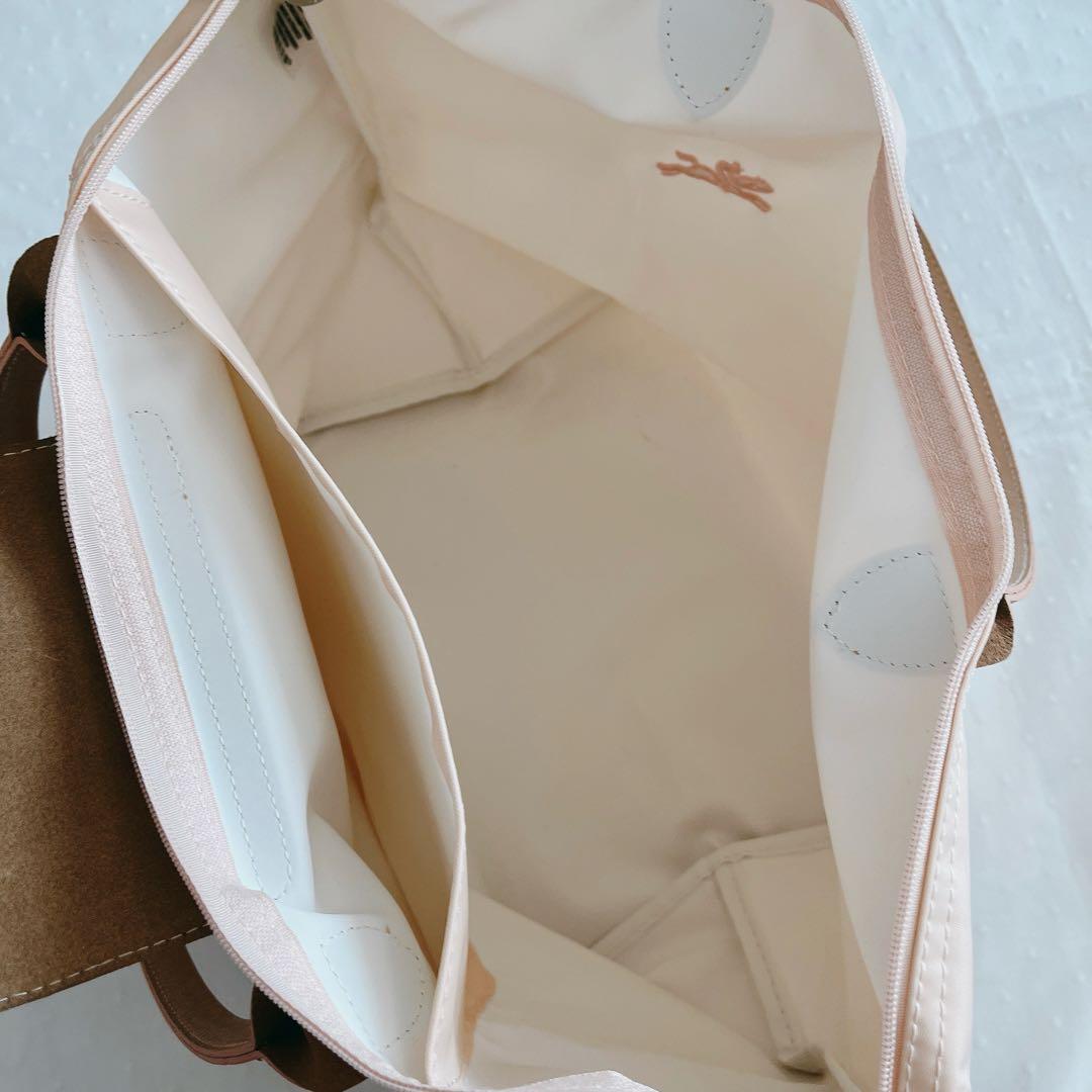 ロンシャン　ルプリアージュLサイズ　トートバッグ　ベージュ