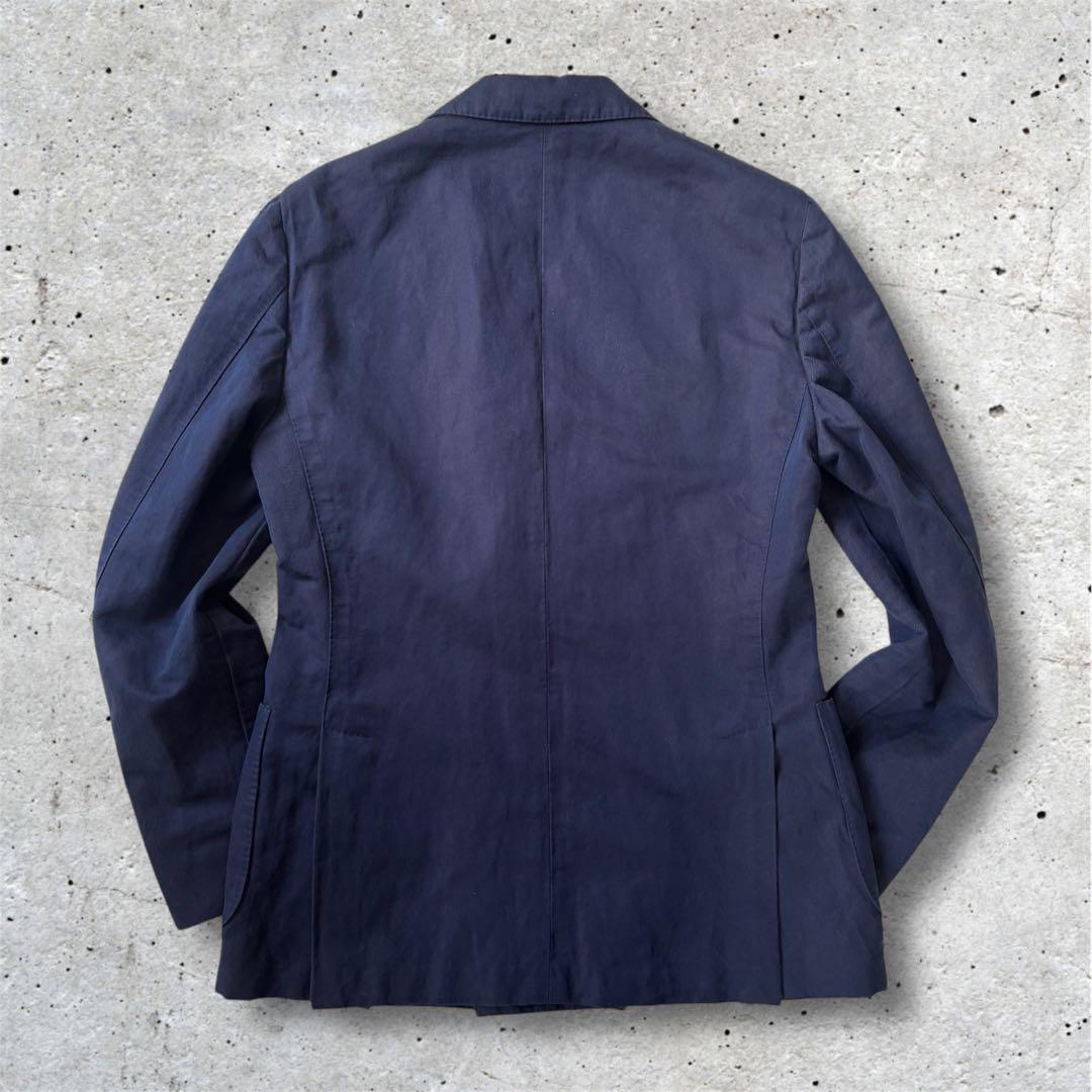 LARDINI ラルディーニ リネンコットン ダブル 紺ブレザー 金ボタン