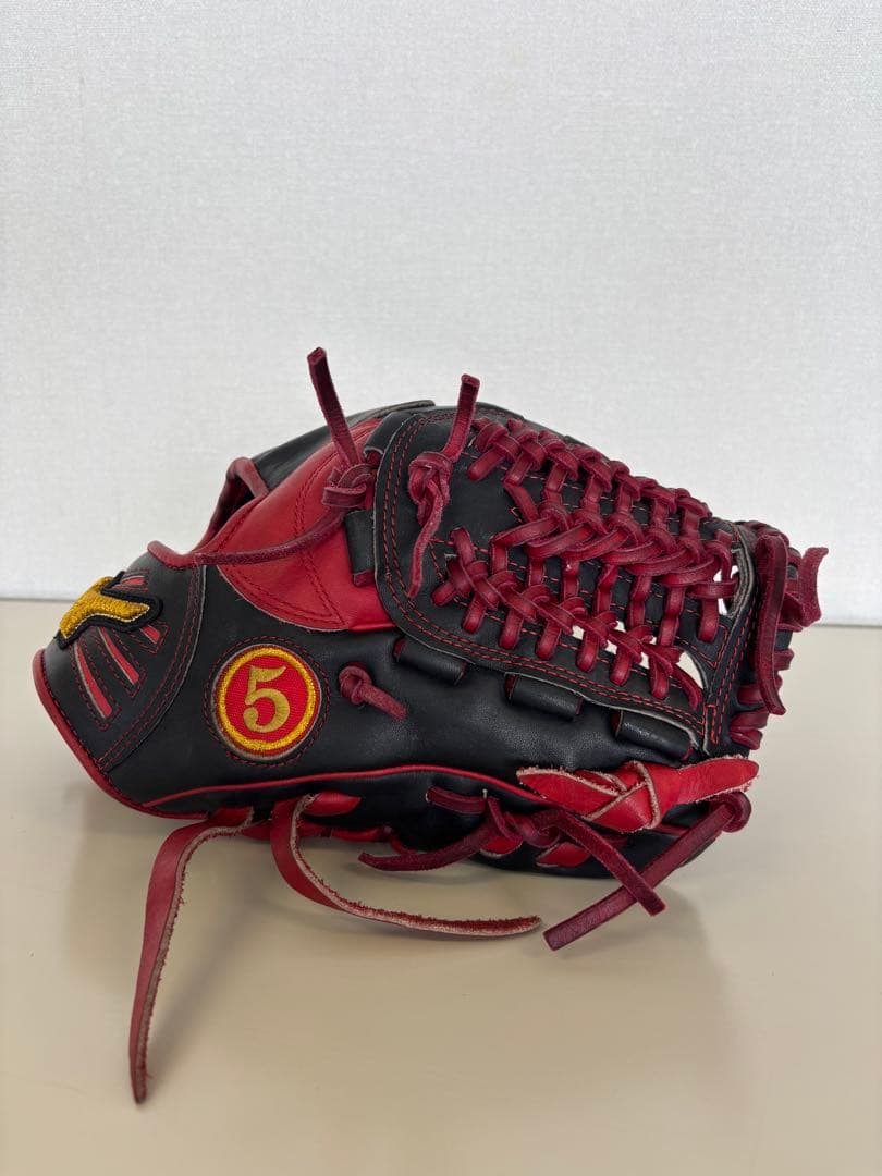 ミズノプロ オーダー 軟式グローブ 右投げ 黒/赤