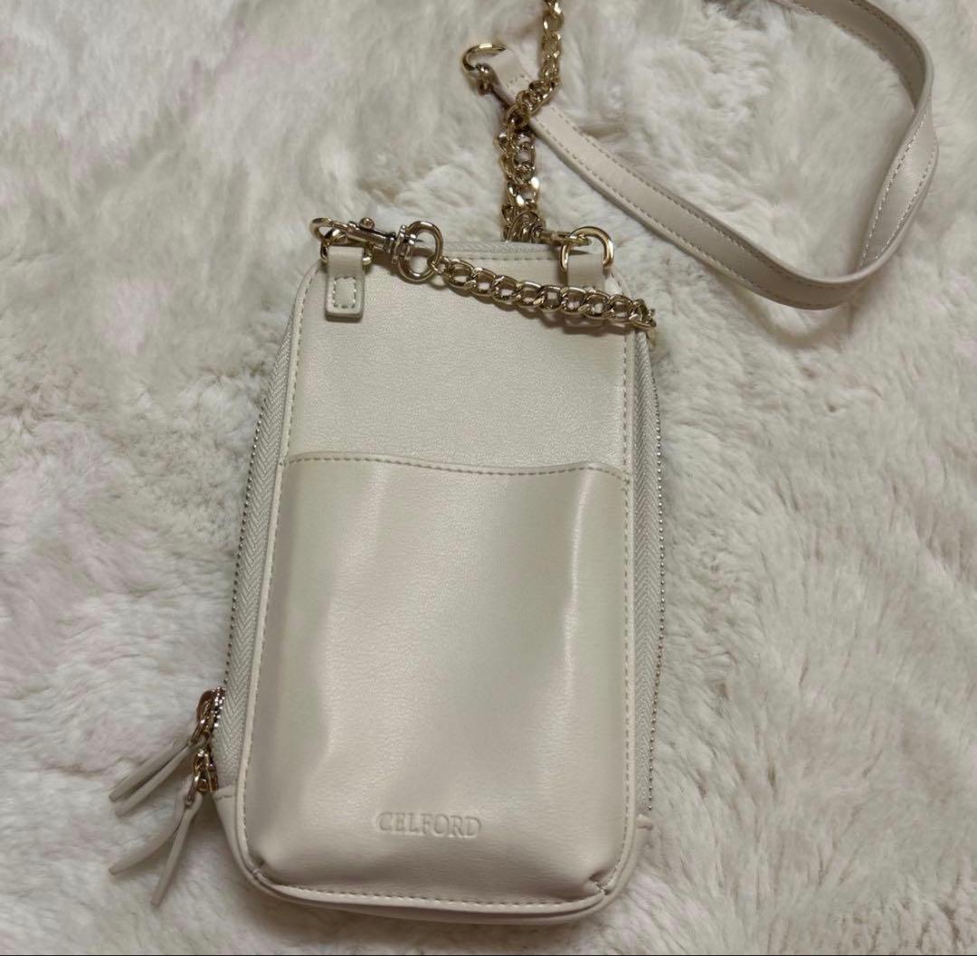 CELFORD 【リュタン】ビジュースタッズマルチショルダー　アイボリー
