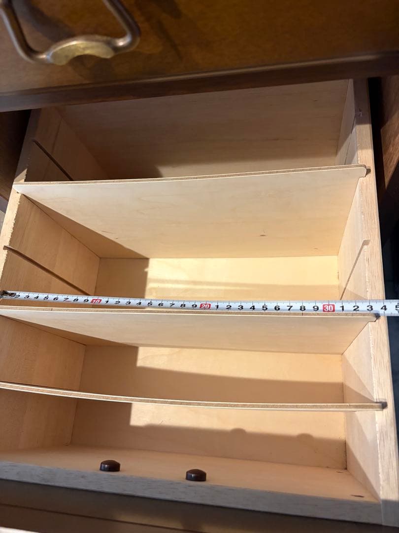 木製大型デスク 引き出し付き