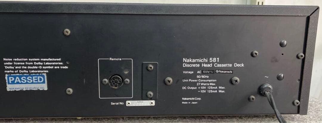 シ*ー様 『ジャンク』ナカミチNakamichi 581 カセットデッキ