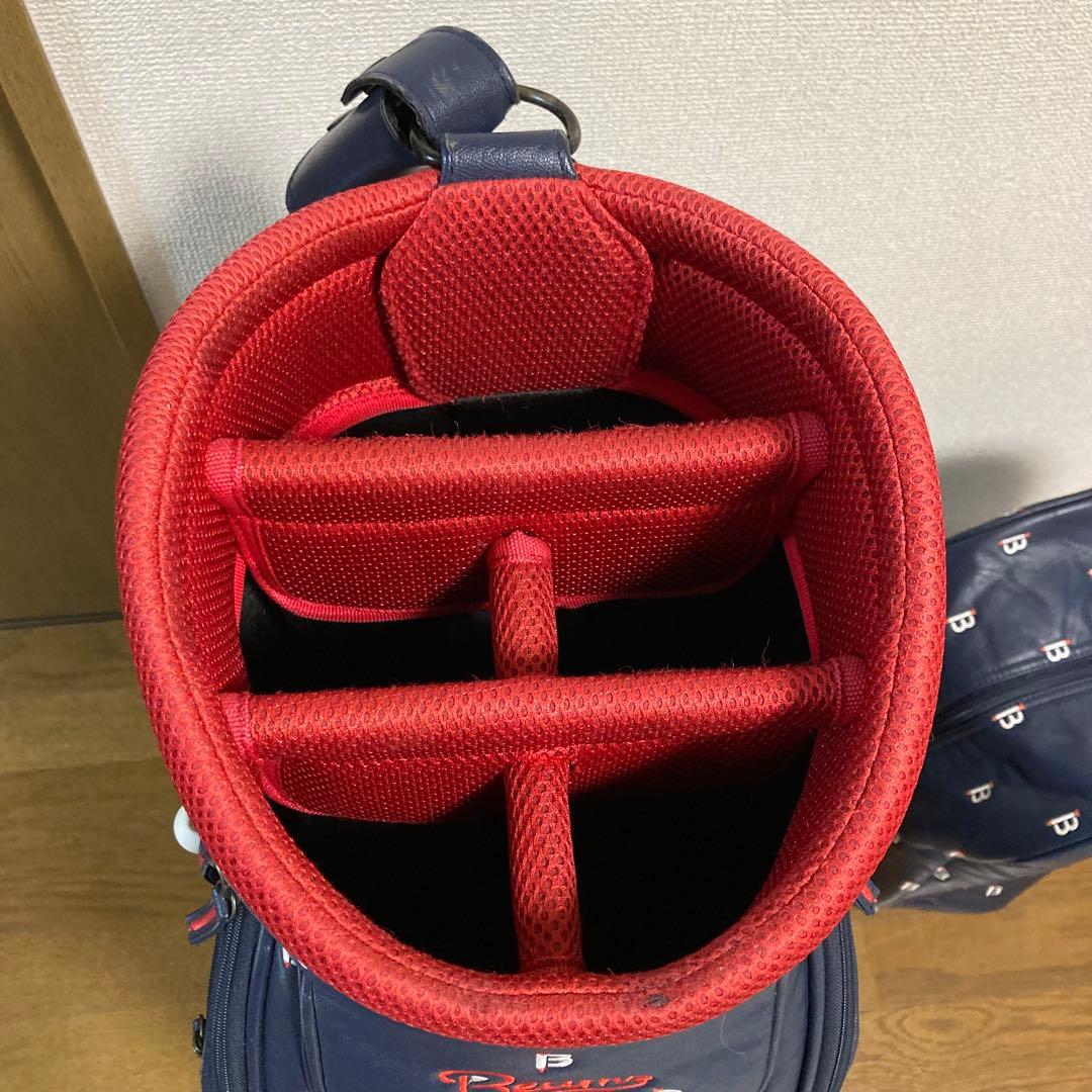 BEAMS ビームスゴルフ キャディバッグ オシャレ 可愛い ネイビー ティー柄