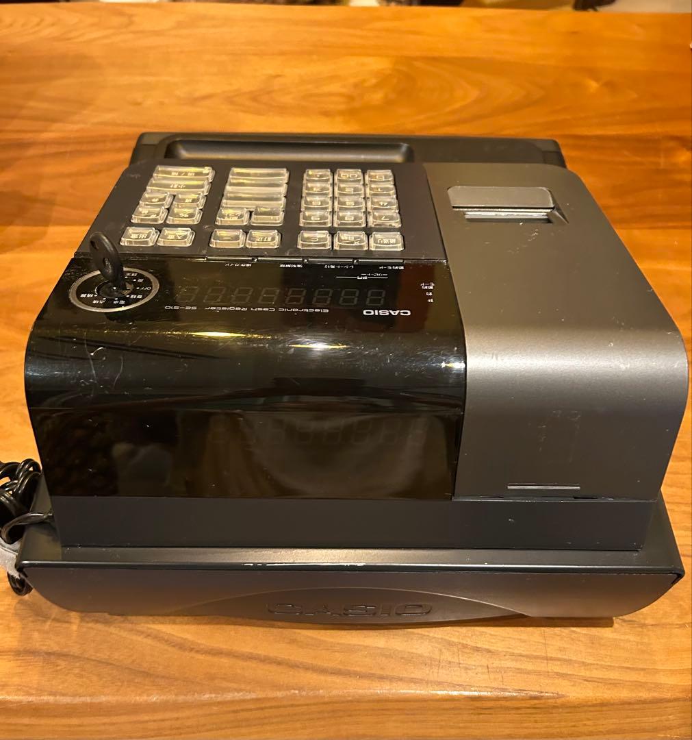 カシオ　レジスター　SE-10 黒(ブラック) 説明書、ロール4個付き‼︎