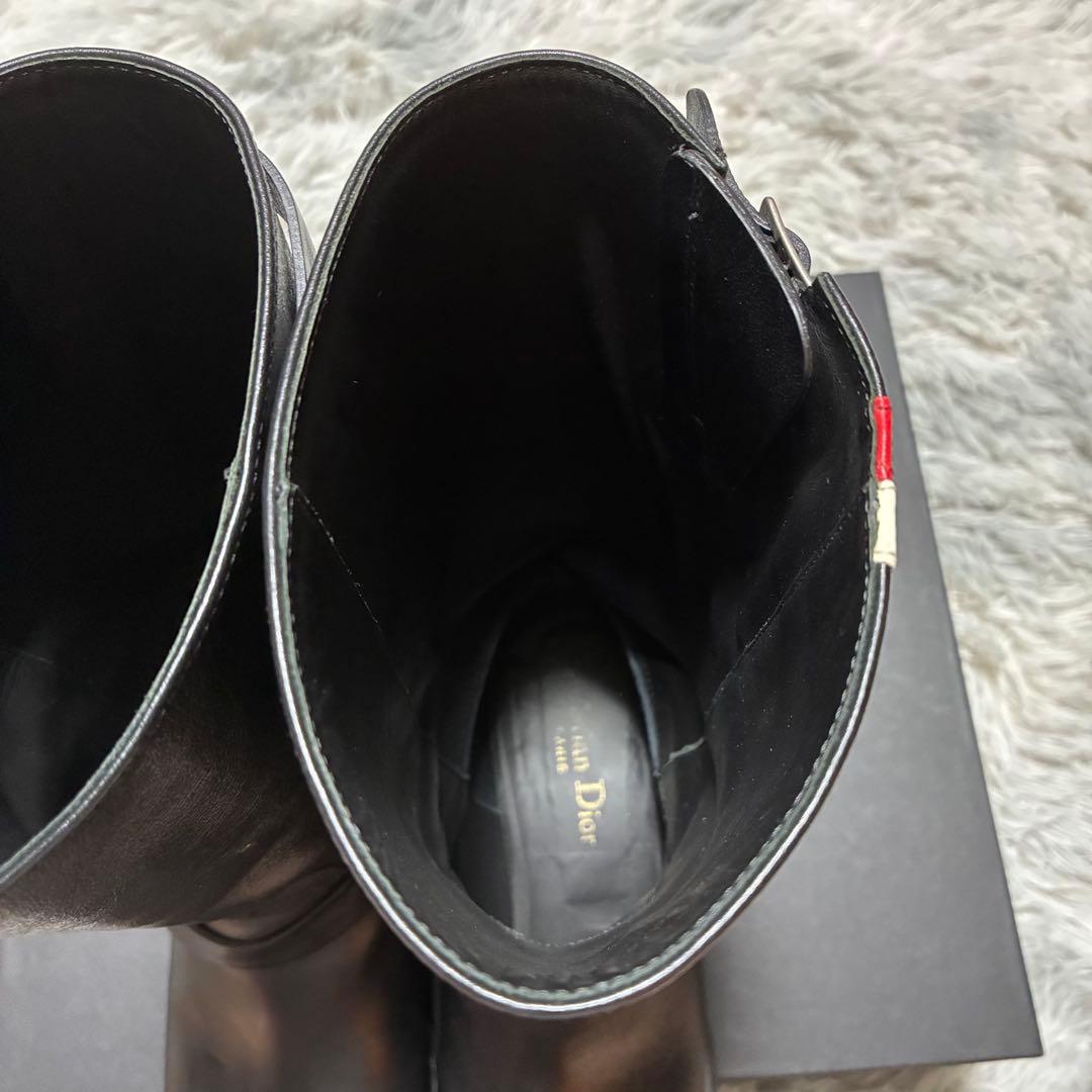 【美品】Dior 本革 バイカーブーツ 37〈定価168,000円〉