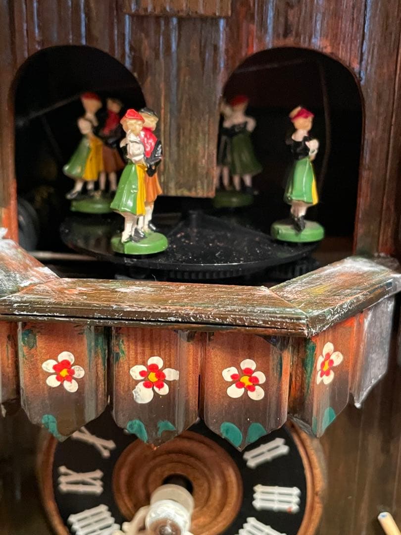 西ドイツ製　からくり鳩時計　稼働品 アンティーク 木製 ヴィンテージ　精度調整済