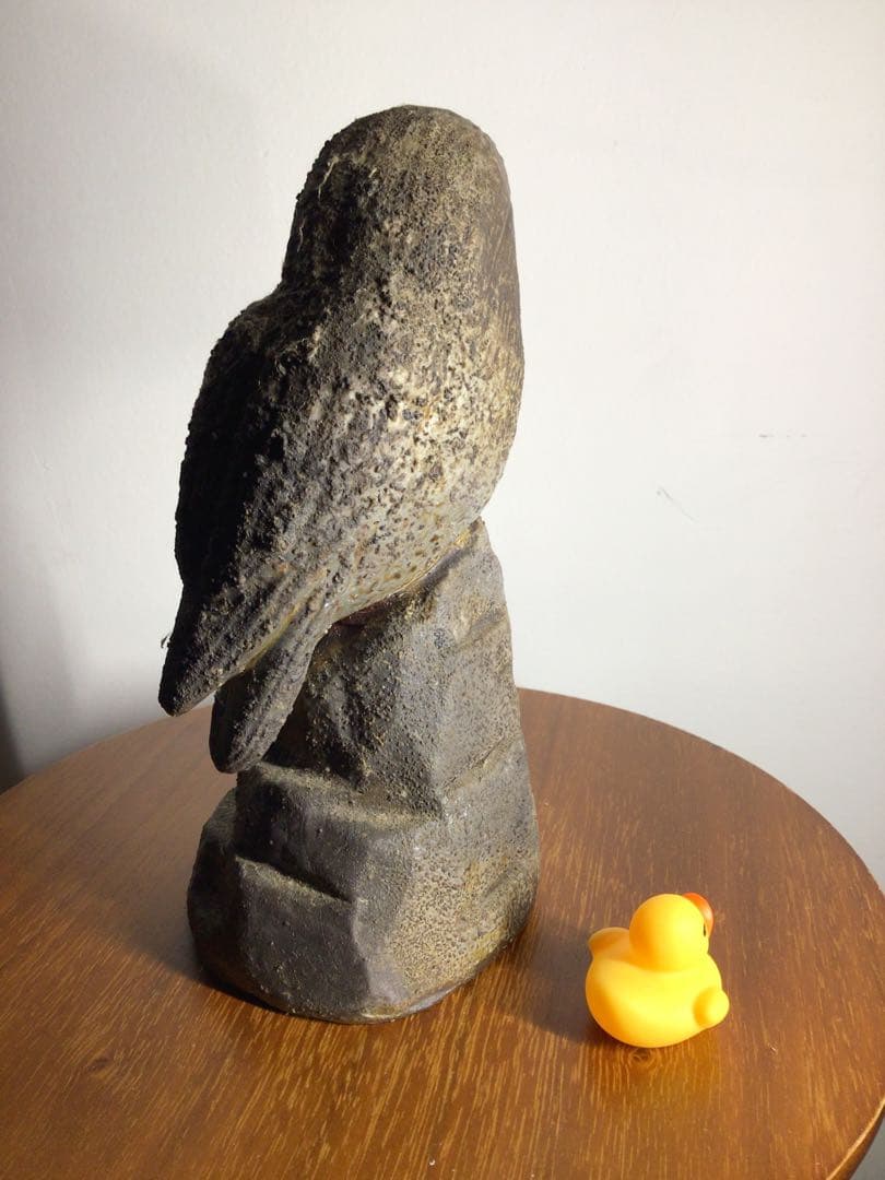 旧家初出し 備前焼 人間国宝 陶工 野鳥の置物 古美術品 時代物