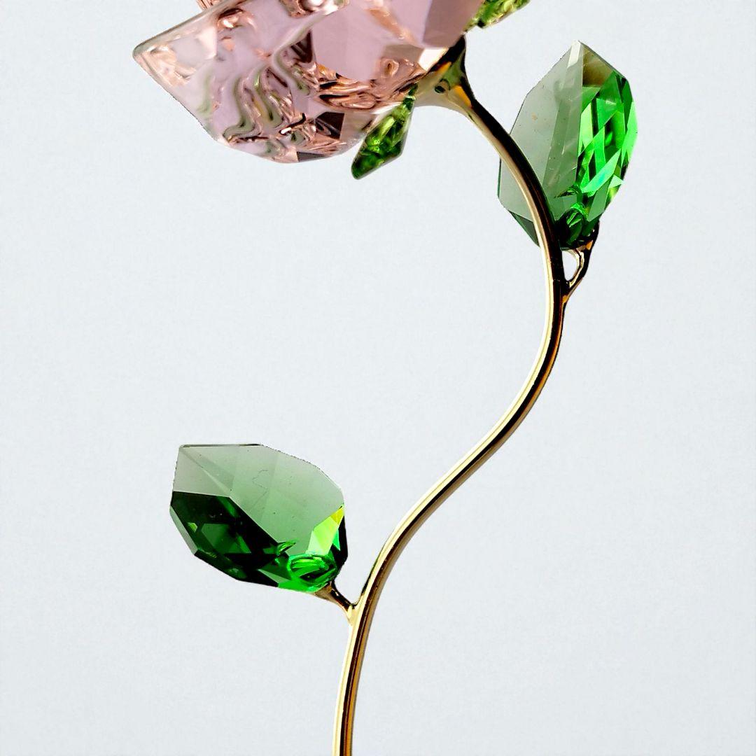 【極美品・現行品】スワロフスキー　フラワー　ローズ　オブジェ　箱付