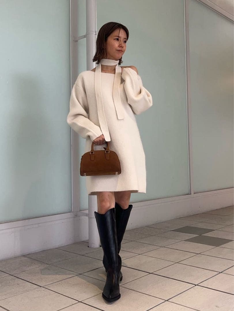 新作新品タグ付き　フレイアイディー♡フォックスウールミニニットワンピース