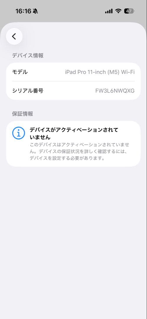 値下げ不可、1台限定　iPad Pro 11インチ M5 256GB 未使用品