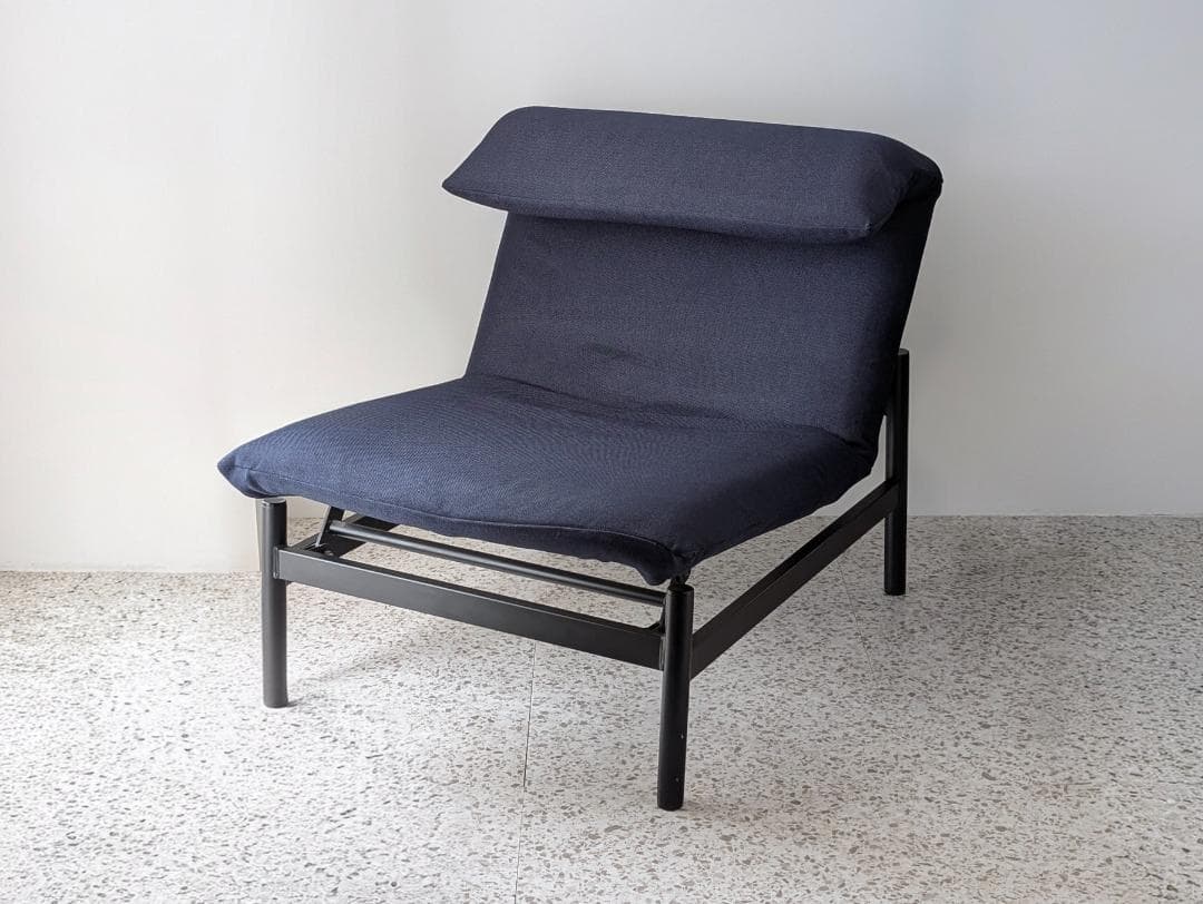 USED MUJI 無印良品 リクライニング ラウンジソファ ネイビー 廃番