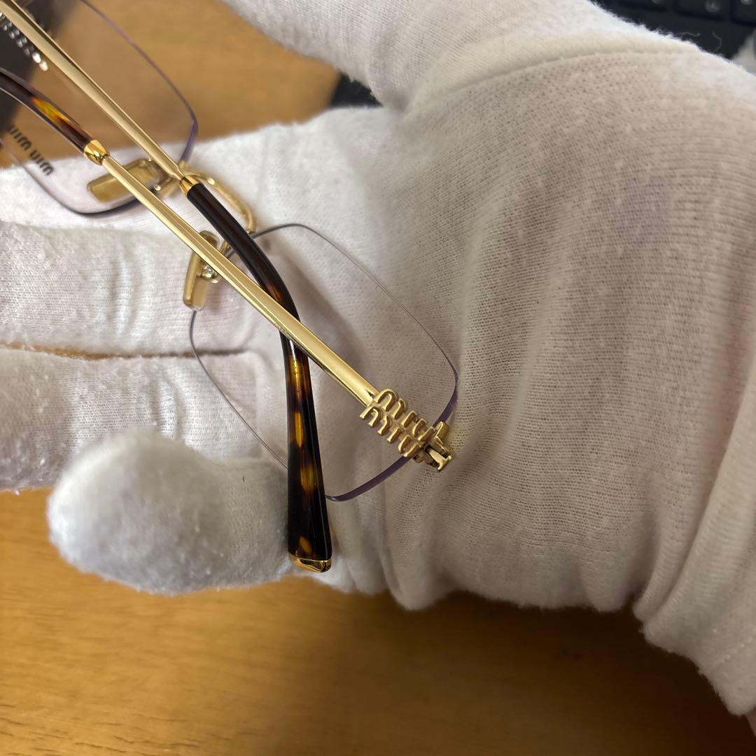 miu miu ゴールドブラウン サングラス