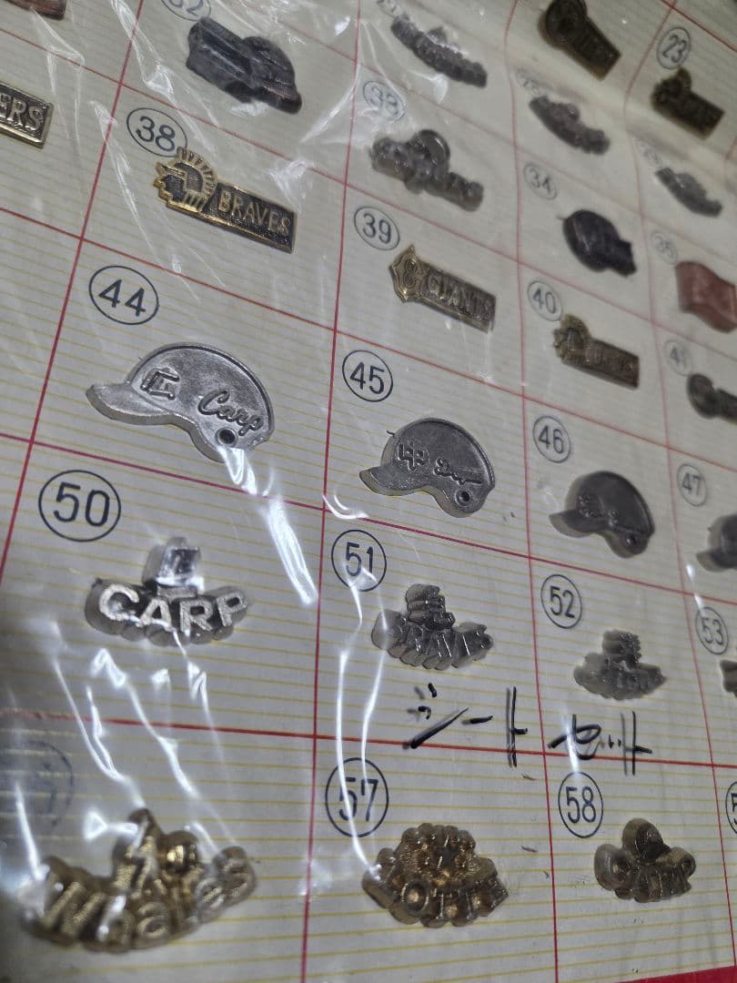 BASEBallダイカスト野球バッチ合金60セット