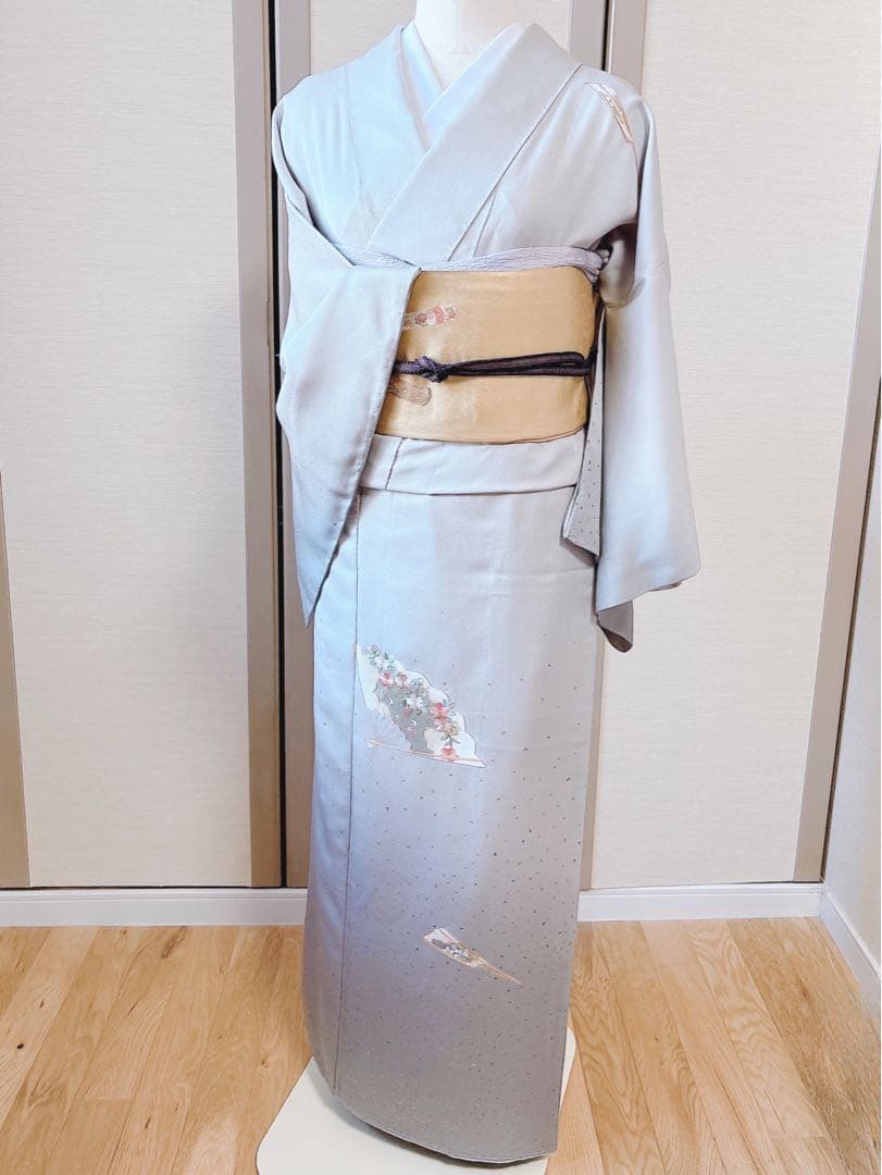 美品　訪問着　フルセット　作家物　金彩　刺繍 卒業式　入学式　大きいサイズ　袋帯