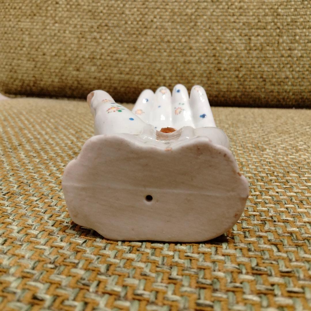 S*様 ハンド　手　花柄　オブジェ　置物　ビンテージ　レア　ドット　タトゥー　レ