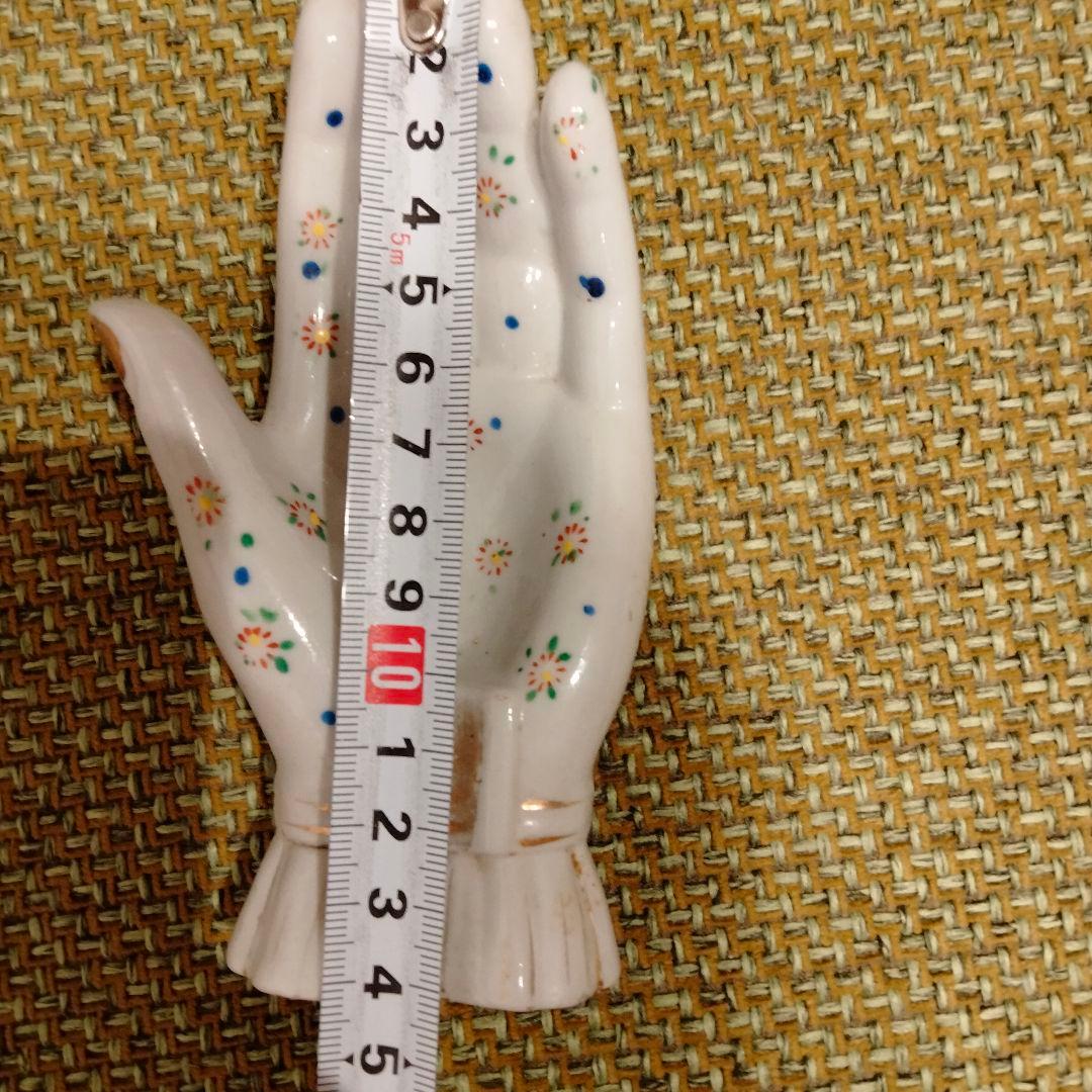S*様 ハンド　手　花柄　オブジェ　置物　ビンテージ　レア　ドット　タトゥー　レ