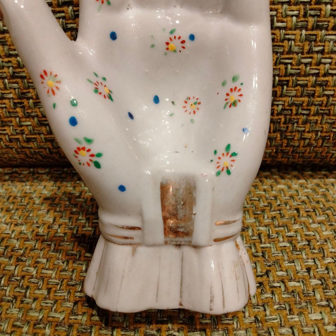 S*様 ハンド　手　花柄　オブジェ　置物　ビンテージ　レア　ドット　タトゥー　レ