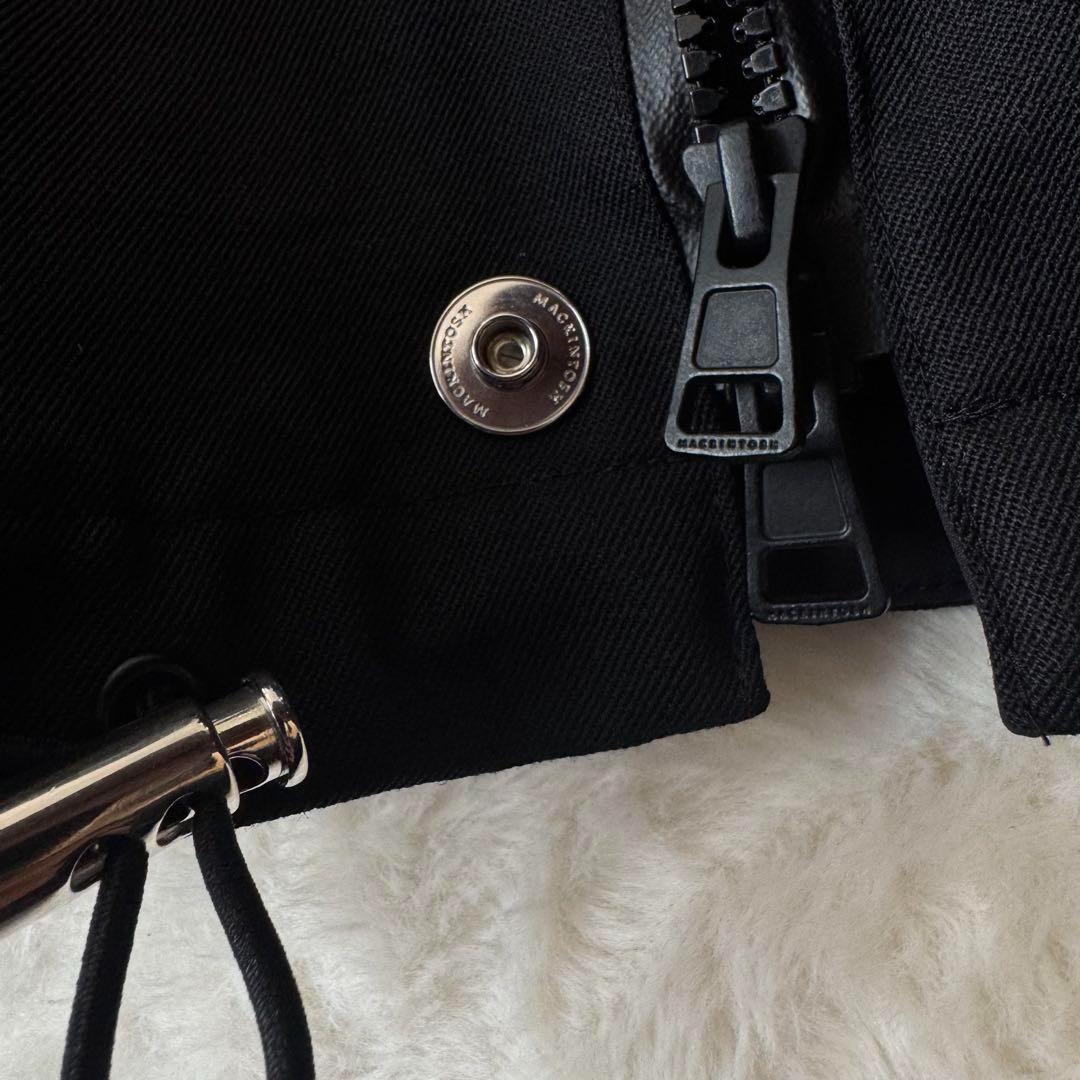 美品　マッキントッシュ　ウールショートモッズコート　マウンテンパーカー　黒　F