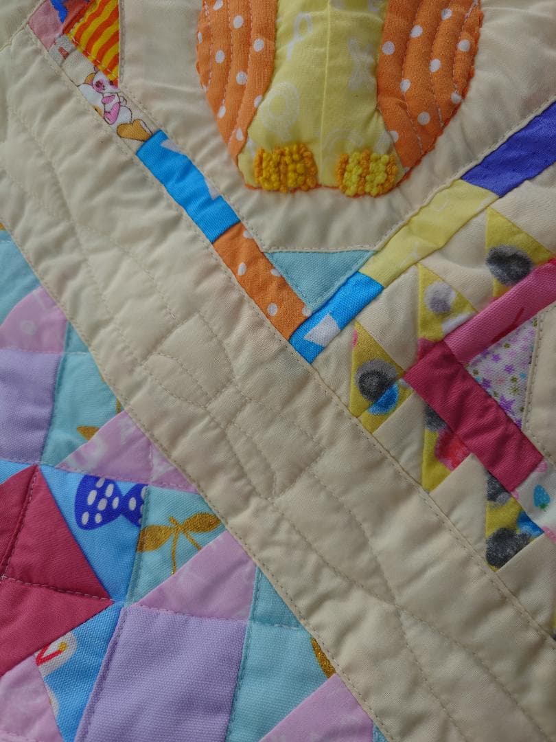 フクロウくん達　タペストリー　キルティング