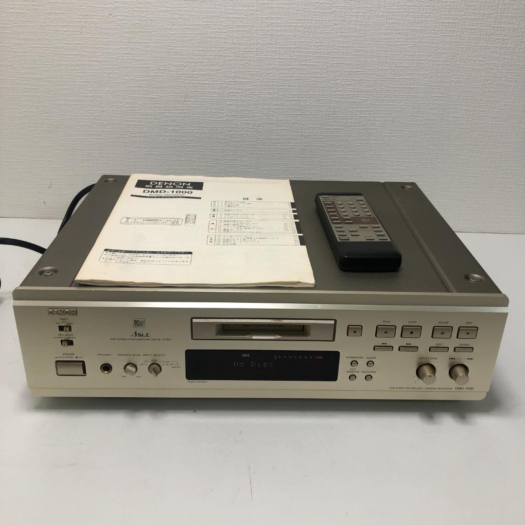 送料込 デノン DMD-1000 MDレコーダー 説明書 リモコン付 オーディオ