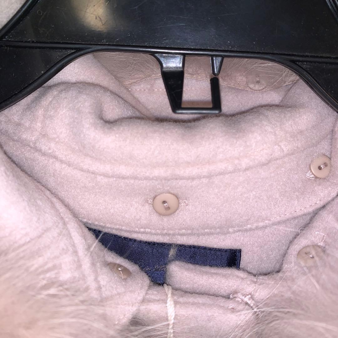 新品、ジャスグリッティ、ベージュ、3ウェイ　フォックスファーフード、ウールコート