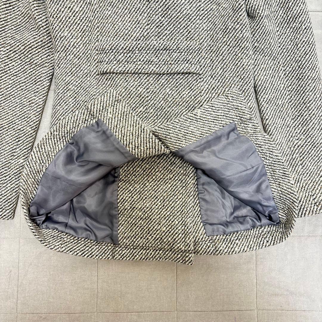 極美品！ピーコート 36 バーバリーブルーレーベル ツイード アンゴラ 36