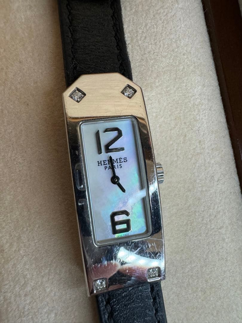 エルメス　HERMES ケリー　ウォッチ　時計　ブラック　箱付き