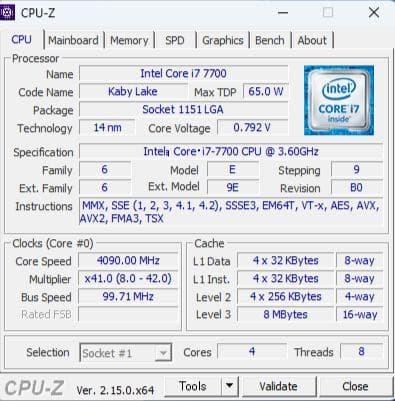 デスクトップパソコン Core i7 7700 16Gメモリー