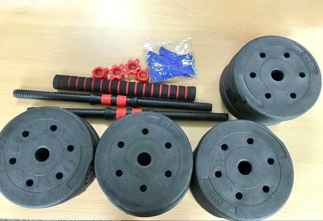 合計50kg／バーベルにもなるダンベル 可変式プレート｜25kg×2個セットa7