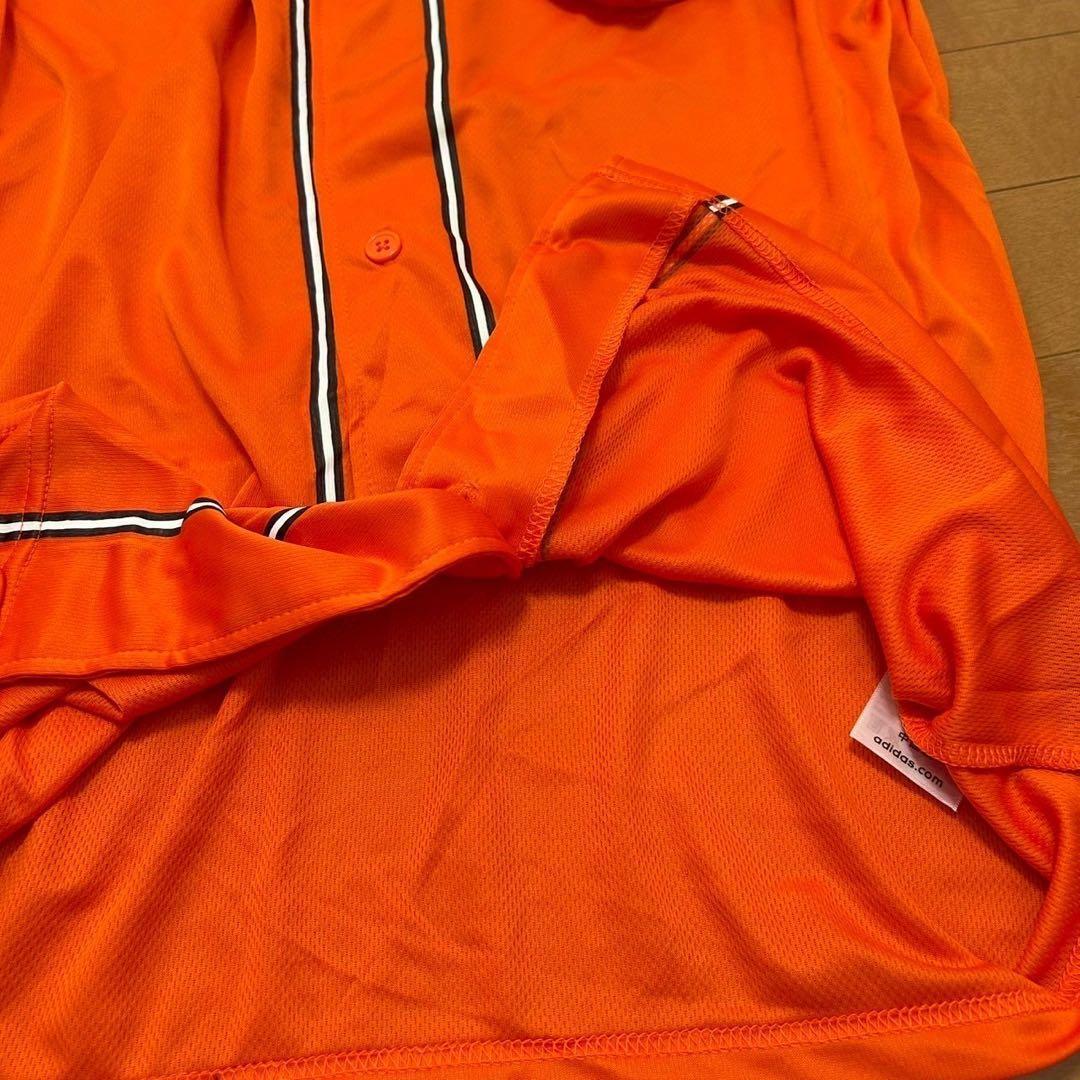 アディダス ユニフォーム オレンジ GIANTSロゴ ボタン付き s6138