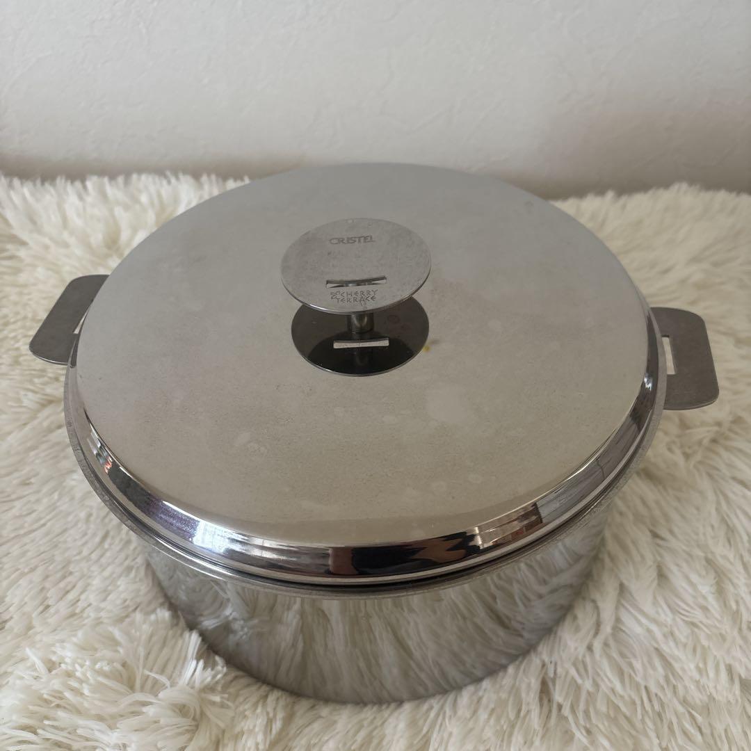 CRISTEL クリステル24cm 深鍋・蒸し器・クッキングバスケット4点セット