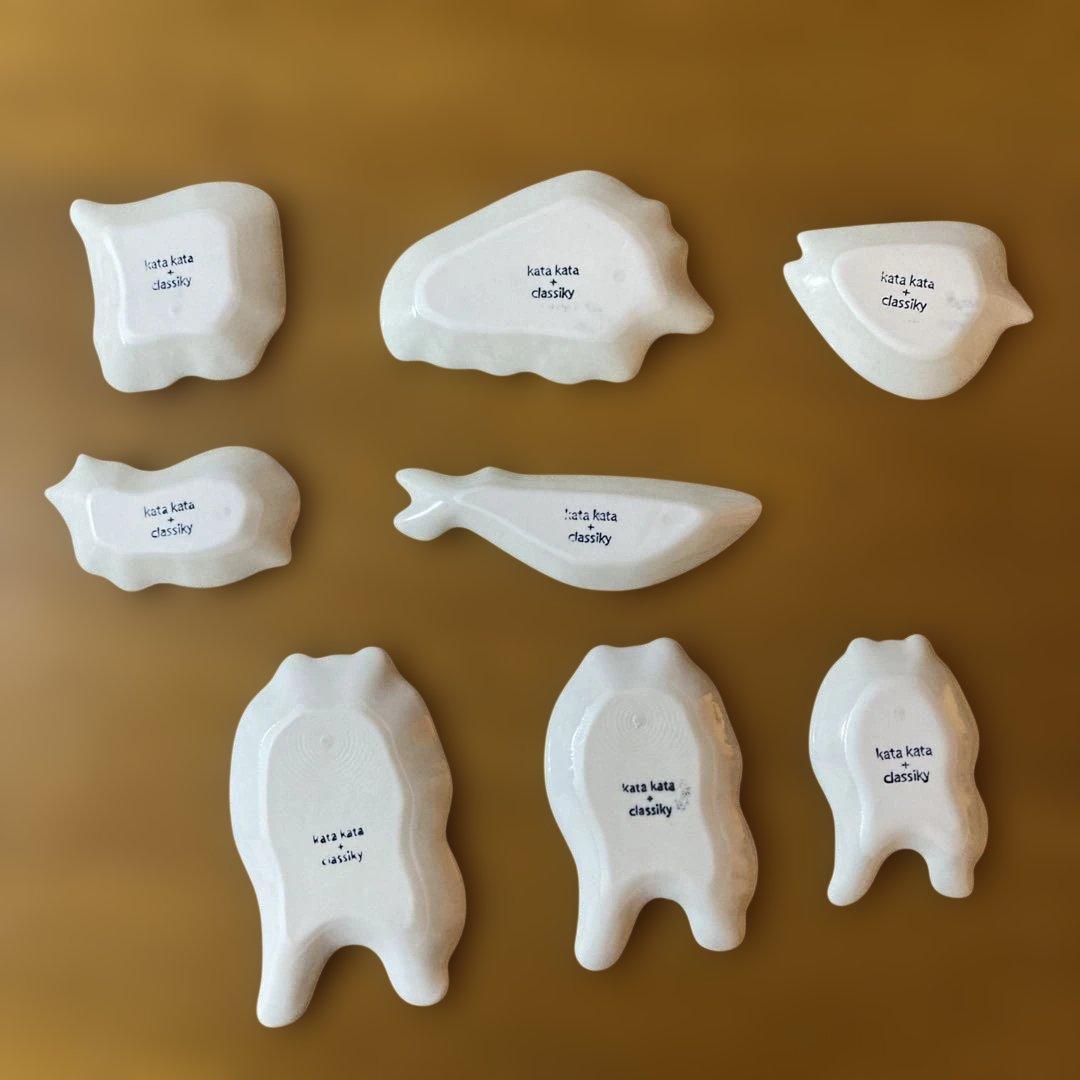 美品　倉敷意匠 KATAKATA 印判手の豆皿 8枚セット