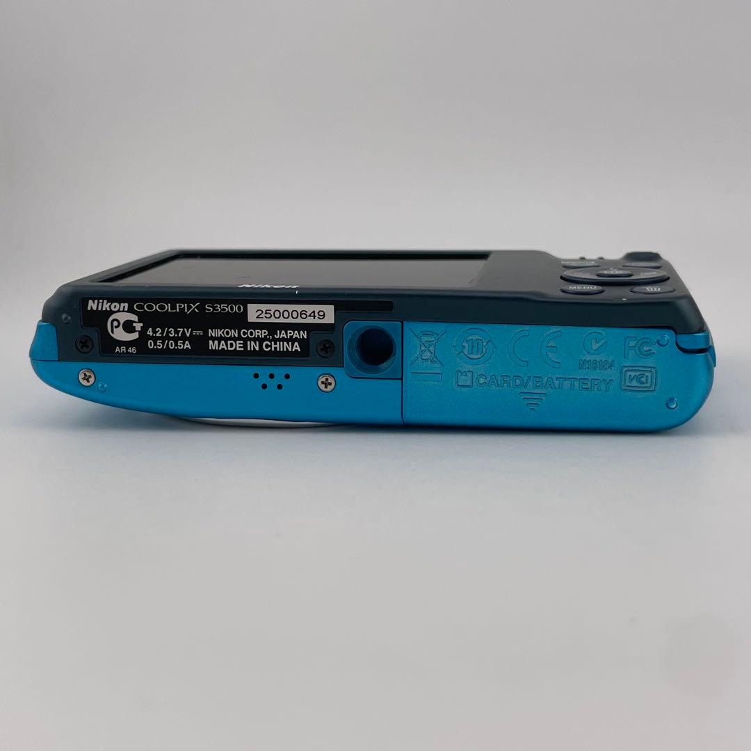 実写美⭕️【動作確認済】Nikon COOLPIX S3500 ブルー　デジカメ