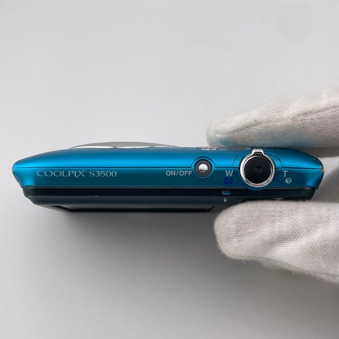 実写美⭕️【動作確認済】Nikon COOLPIX S3500 ブルー　デジカメ