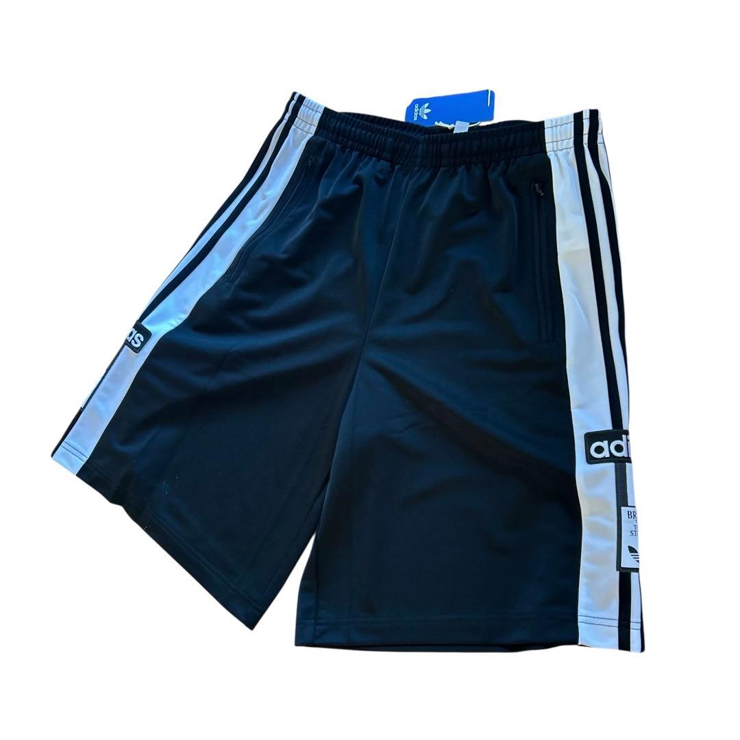新品 アディダス アディブレイク ショーツ XL 黒 サイドボタン ハーフパンツ