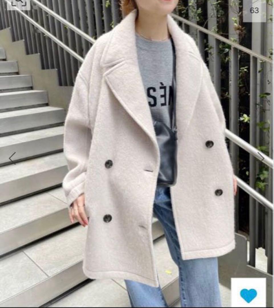 新品タグ付！Spick & Span ミドルシャギーコート36