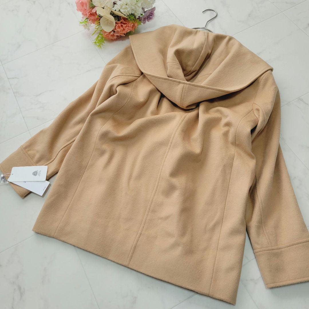 新品＊23区＊ウールカシミヤビーバー フード付き ショートコート