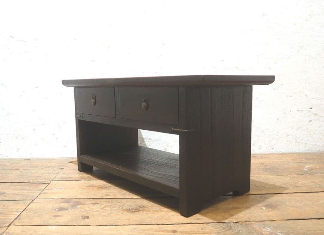 1314 ヴィンテージ センターテーブル　収納棚　レトロ　展示台　テレビ台　文机